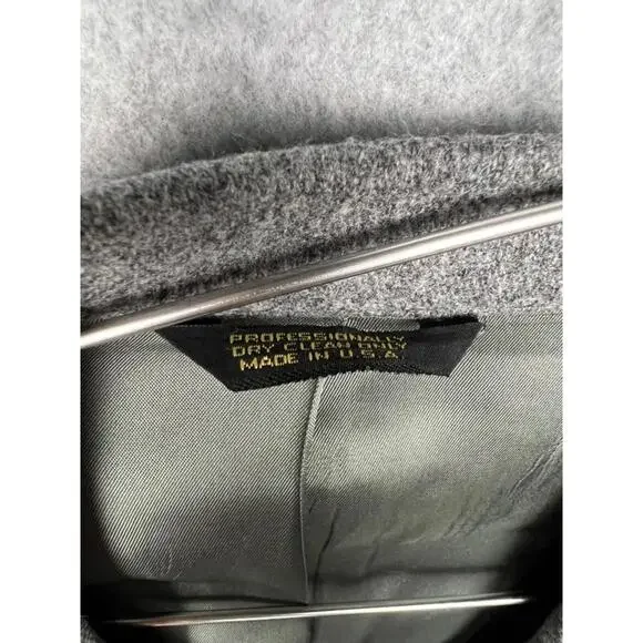 Vintage American Trend Tweed Sports Blazer Mens 42R Gray Preppy Gold Buttons